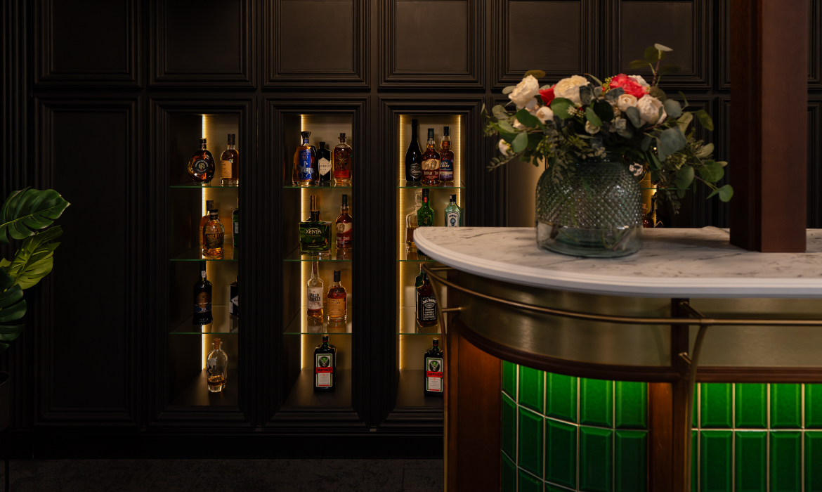 the bar
