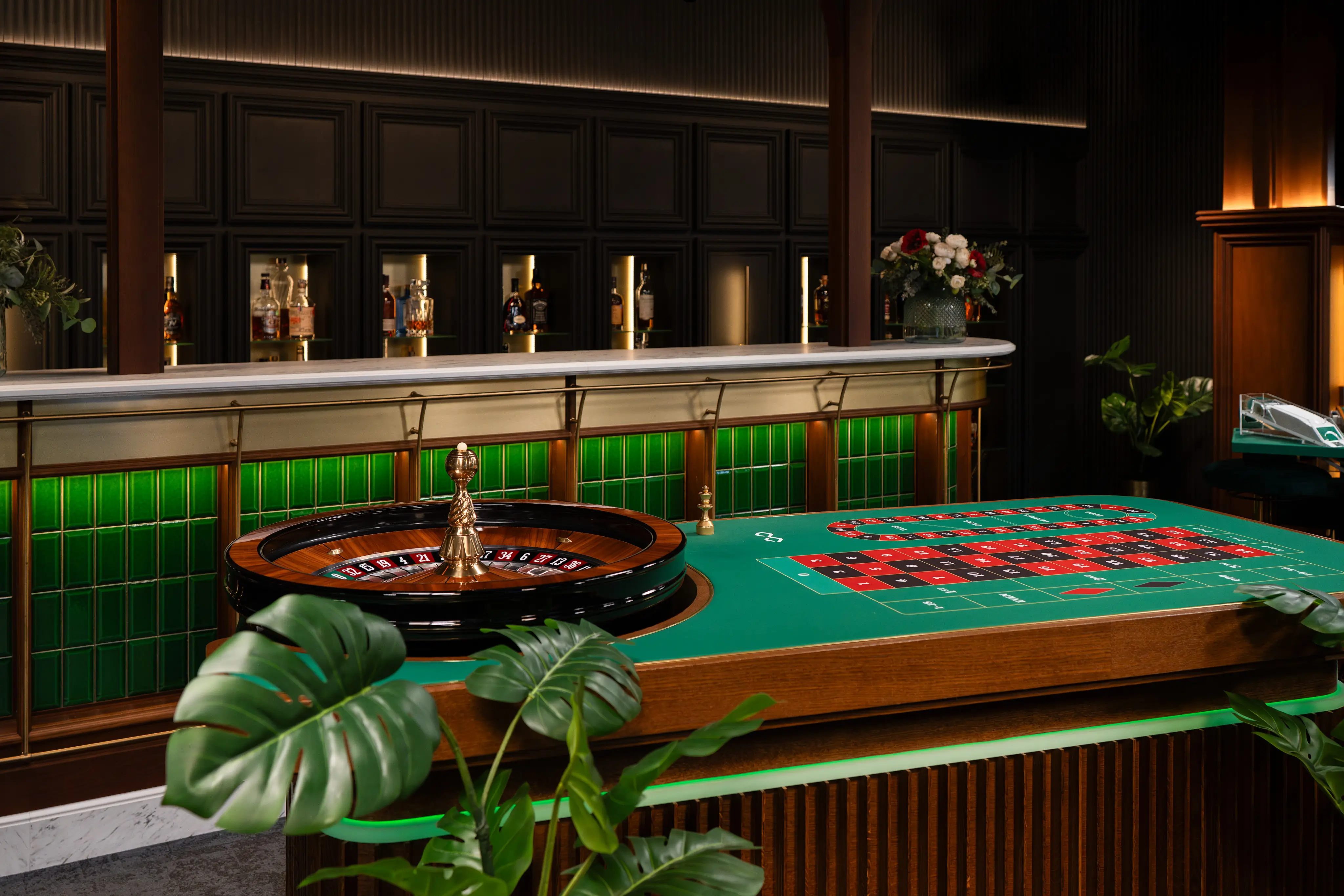 the bar
