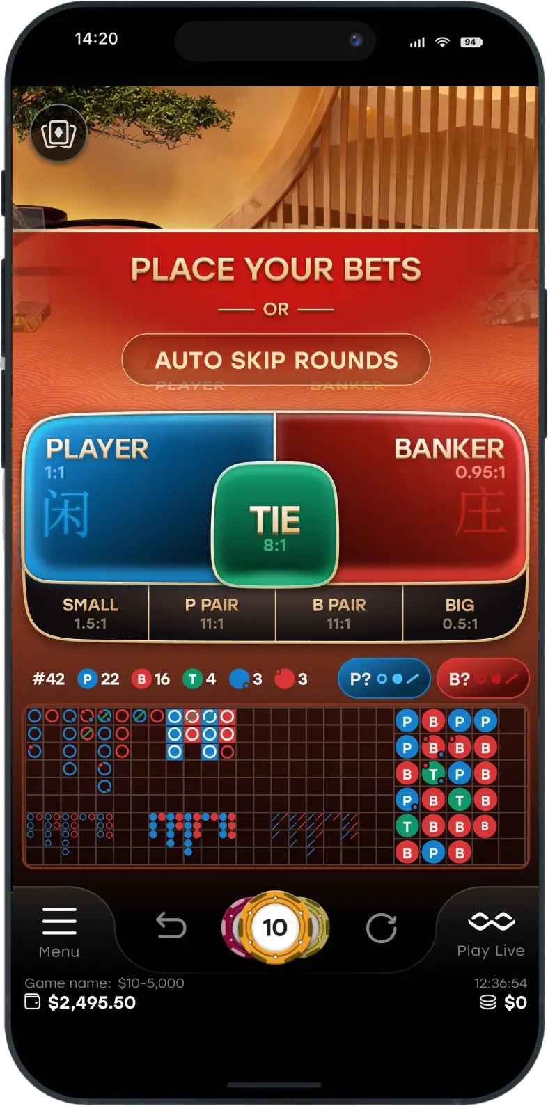 Tao Yuan Instant Baccarat