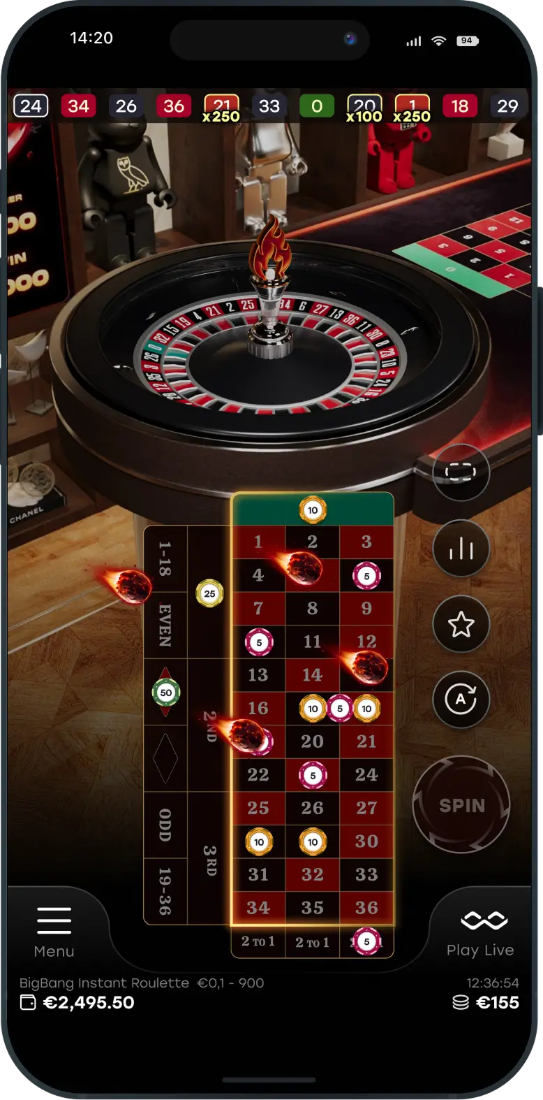 Big Bang Instant Roulette