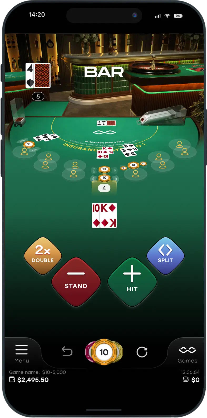 instant blackjack